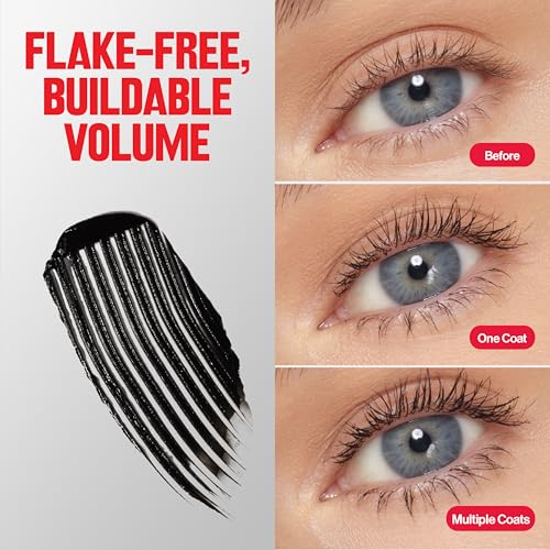 Revlon ColorStay Full Time Waterproof Mascara, Volumizing Eye Makeup, 24 Hour Wear, Smudge-Proof, Flake-Proof, 411 Blackest Black, Waterproof