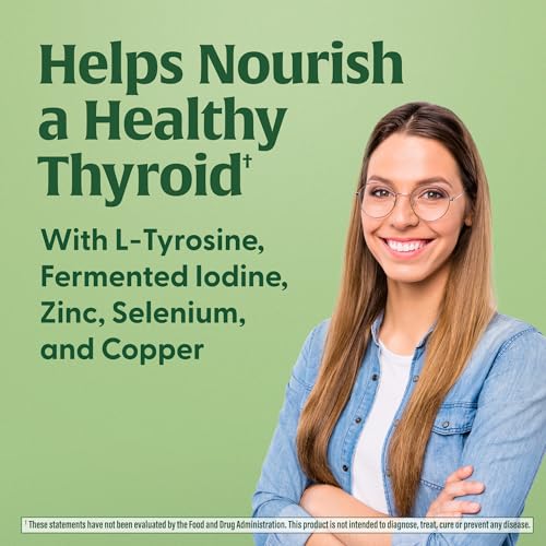 MegaFood Thyroid Strength - Mineral Supplement - Thyroid Support for Women with Ashwagandha, Zinc, Selenium, Copper, Iodine & L-Tyrosine & Herb Blend - Vegetarian - 90 Tabs (45 Servings)