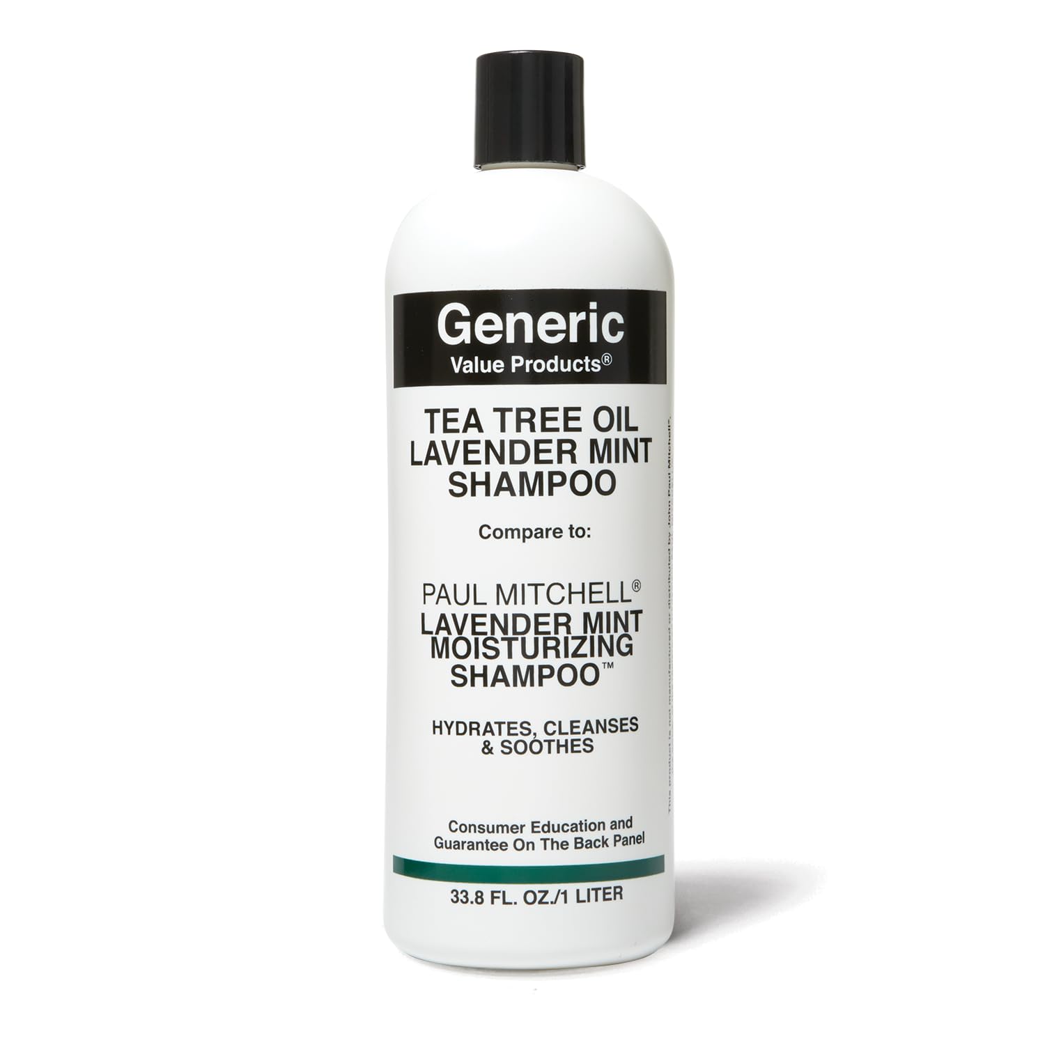 Generic Value Products Lavender Shampoo with Tea Tree Oil, Invigorating Fragrance, Soothes Scalp, Rich Lather, 33.8 Oz