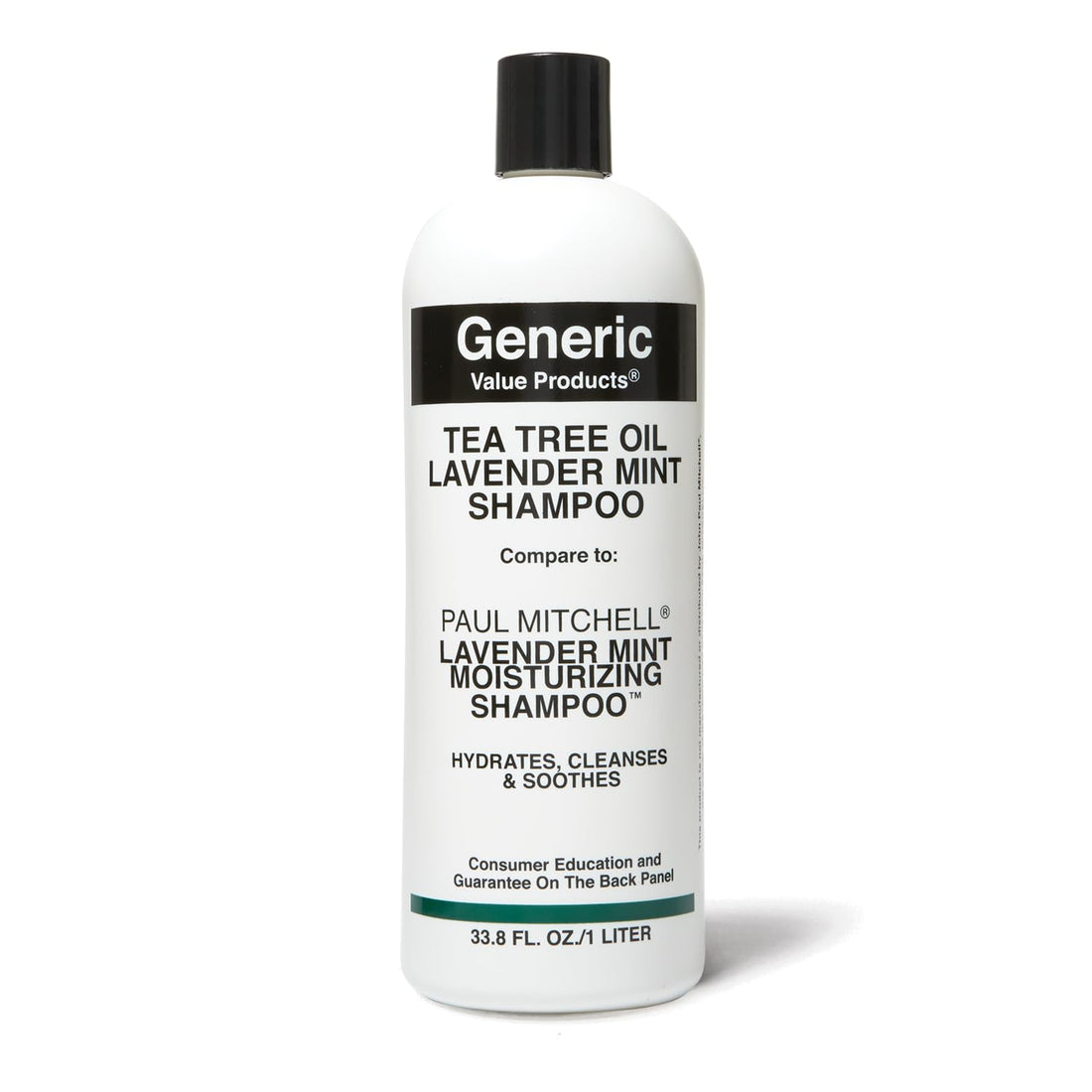 Generic Value Products Lavender Shampoo with Tea Tree Oil, Invigorating Fragrance, Soothes Scalp, Rich Lather, 33.8 Oz