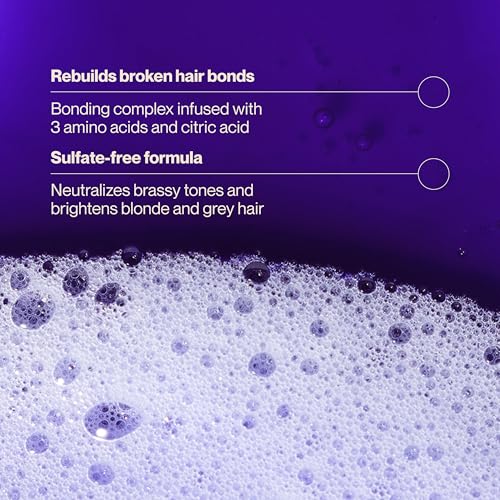Suave Bonding Infusion Purple Toning Shampoo, for Neutralizing Brassy Tones in Blonde or Gray Hair & Repairing Broken Hair Bonds, 28oz Pump, 4 Pack