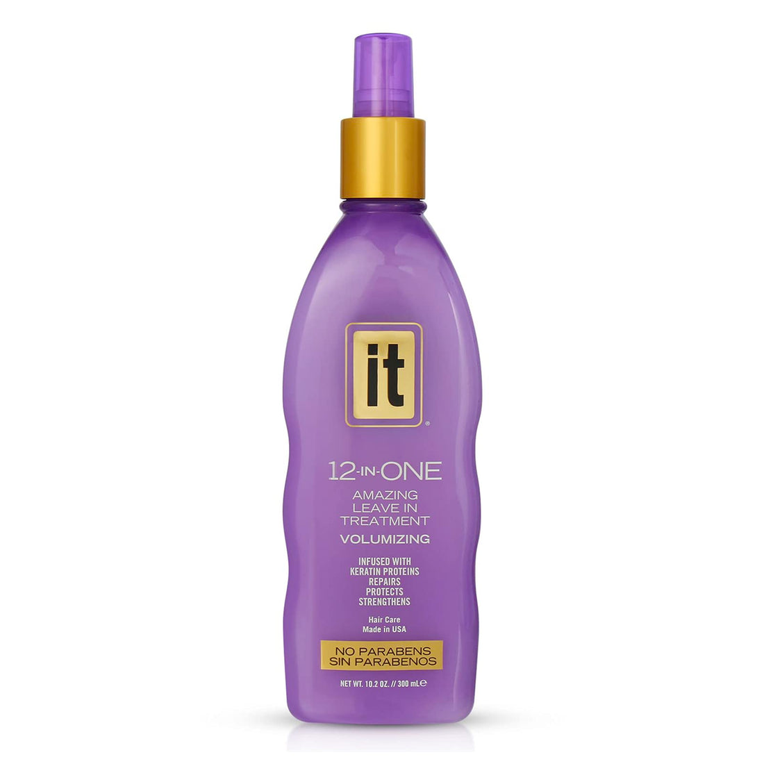 IT 12-in-ONE Amazing Leave In Treatment Spray | Volumizing, Infused with Keratin Proteins, Repairs, Protects, Strengthens Hair | Parabens Free, 10.2oz
