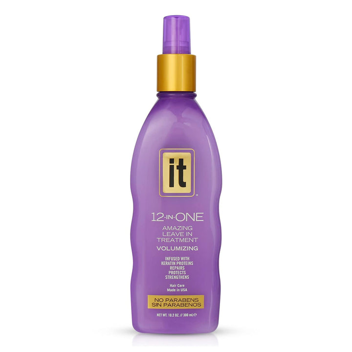 IT 12-in-ONE Amazing Leave In Treatment Spray | Volumizing, Infused with Keratin Proteins, Repairs, Protects, Strengthens Hair | Parabens Free, 10.2oz