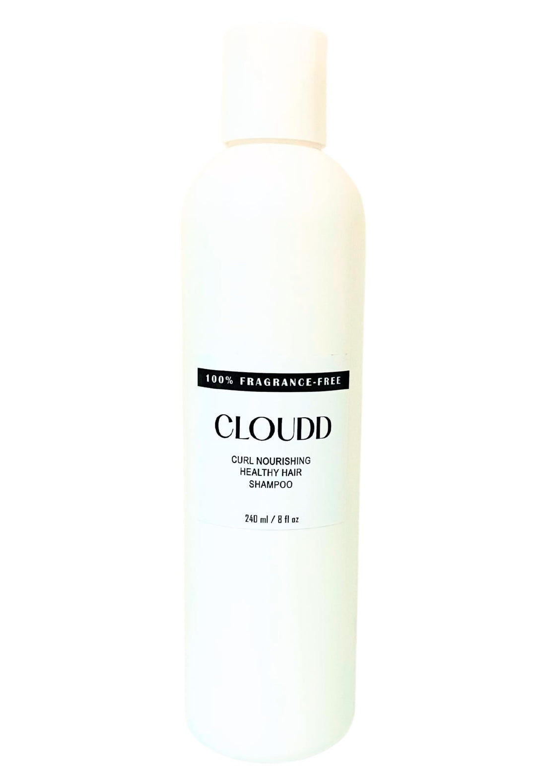 CLOUDD Fragrance-Free Curl Nourishing Healthy Hair Shampoo, 100% Fragrance-Free and Essential Oil-Free, Unscented