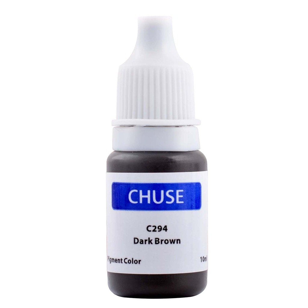 CHUSE C294, 10ml, Dark Brown, Passed SGS,DermaTest Micro Pigment Cosmetic Color Permanent Makeup Tattoo Ink