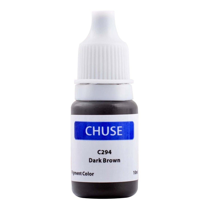 CHUSE C294, 10ml, Dark Brown, Passed SGS,DermaTest Micro Pigment Cosmetic Color Permanent Makeup Tattoo Ink