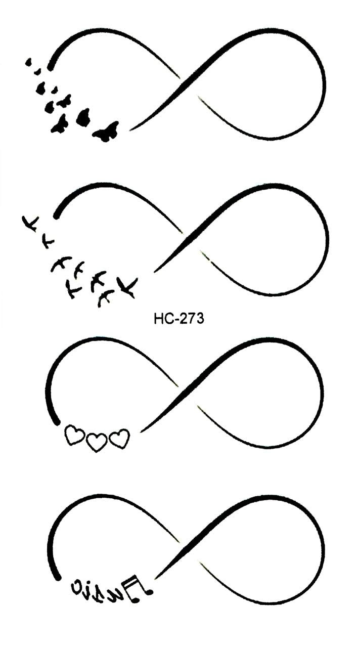 Mini Tattoos 2 Sheets Black Dove Bird Fly Heart Note Music Infinite Cartoon Tattoos Art Stickers Waterproof Temporary Painting Make up Sexy Body Fake Tattoo for Men Women Teens (14)