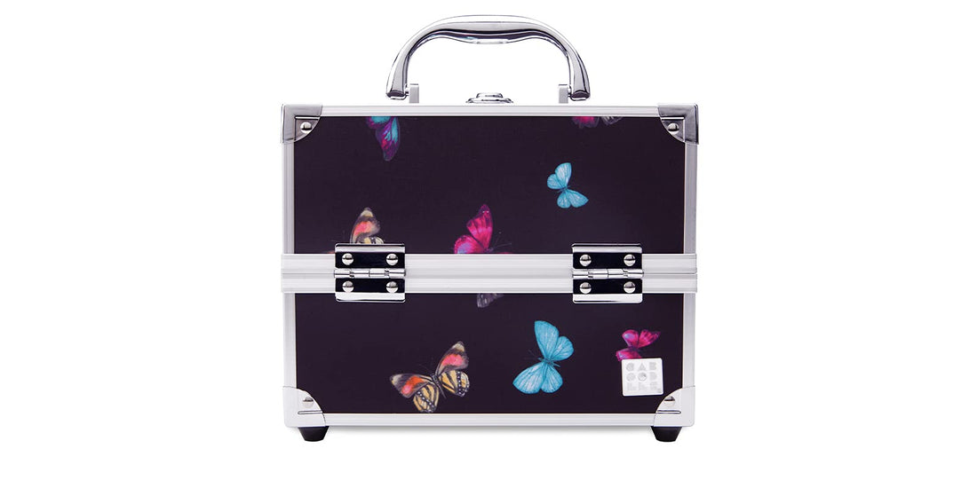 Caboodles Adored Train Case | 4-Tray Cosmetic Organizer with Locking Latch