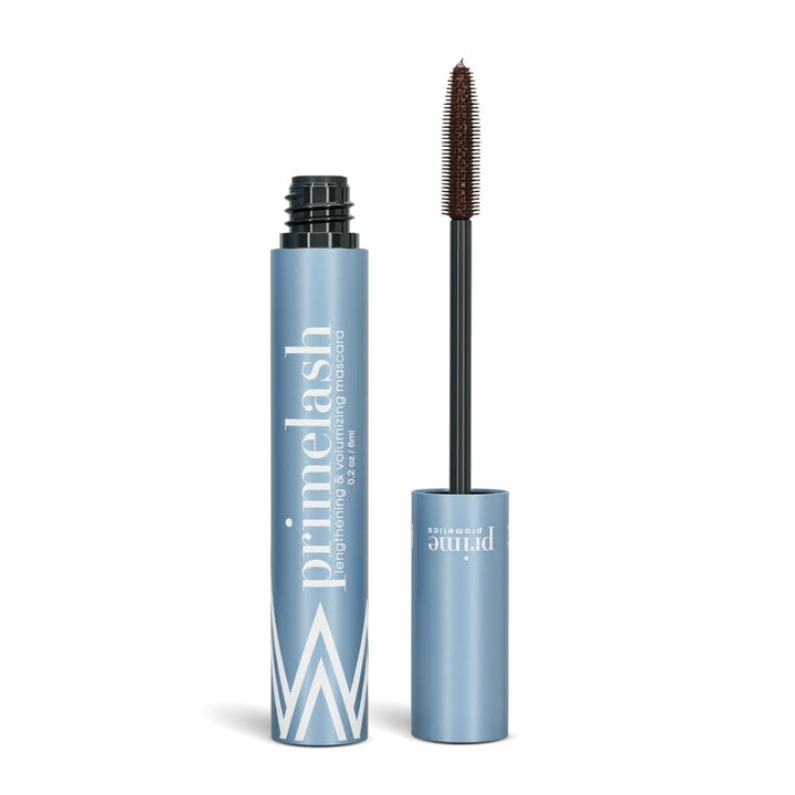 Prime Prometics PrimeLash Mascara for Older Women – Volumizing, Incredible Length in 2 Coats – Long-Stay, Zero Clumps, Hypoallergenic (Brown)