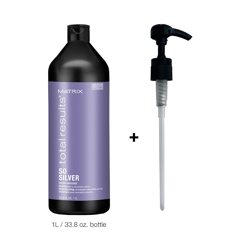 Universal Dispensing Pump | Shampoo and Conditioner Bottle Pump | Fits 1L Bottles (33.8oz) | Black | By Matrix