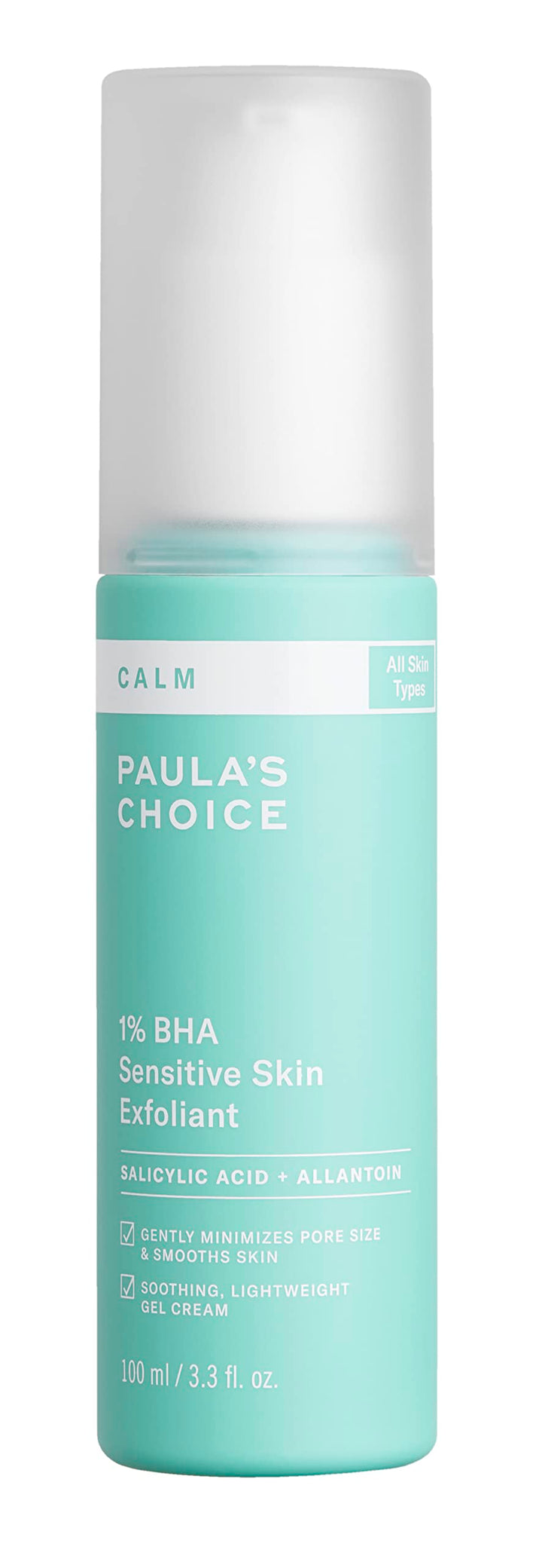Paula’s Choice CALM 1% Sensitive Skin BHA Exfoliant, Salicylic Acid Lotion for Large, Clogged Pores, Calms + Soothes Redness, Suitable for Rosacea-Prone & Eczema-Prone Skin, Fragrance-Free, 3.3 Fl Oz