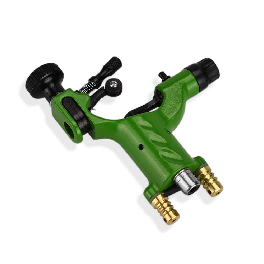Atomus Rotary Tattoo Machine Gun Kit Professional Liner Shader Tattoo Motor Machine With Grip Tube Wrench Elastic Bandage Beginners Tattoo Kit Tattoo Supplies (Green)