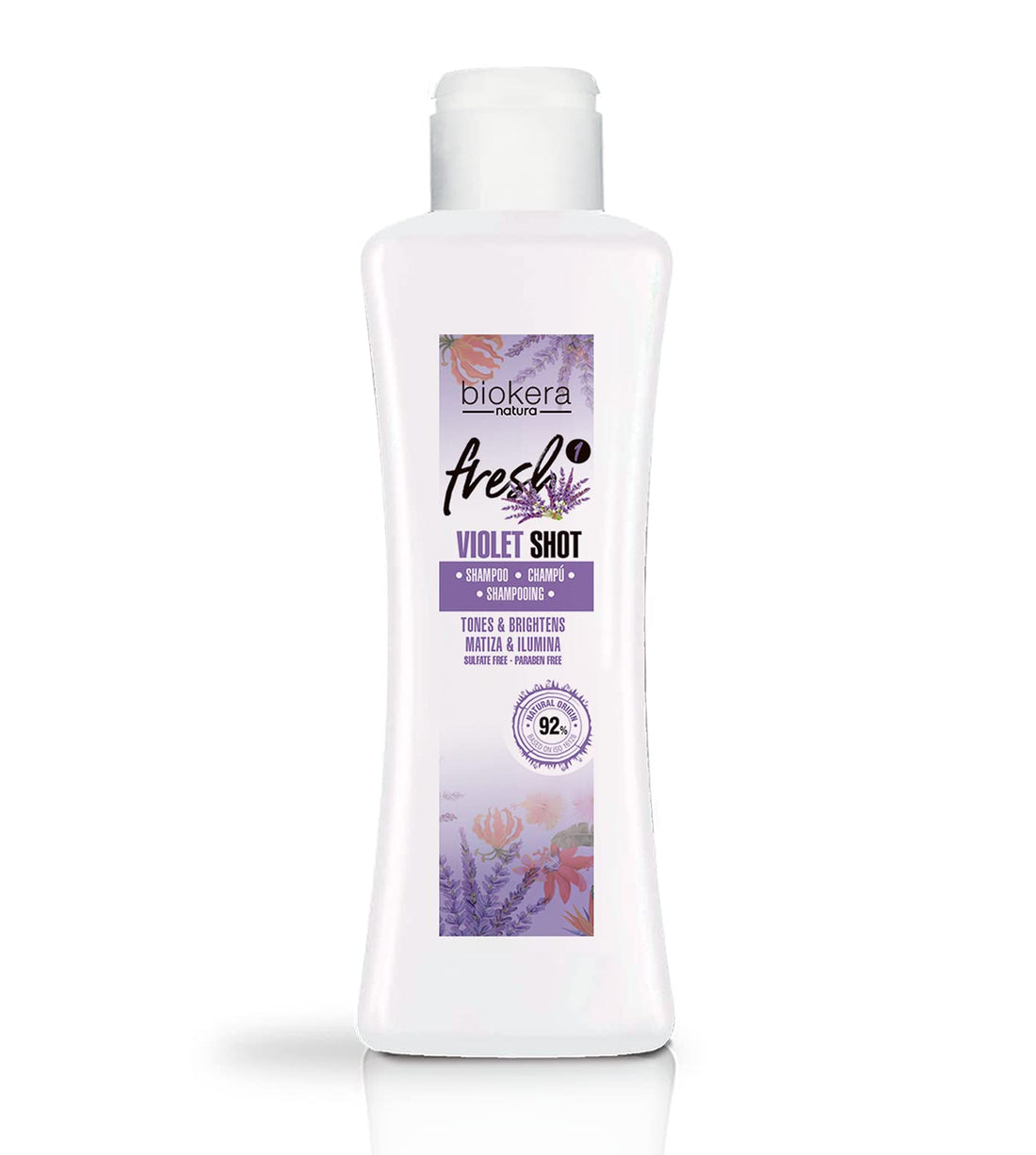 SALERM - Purple Shampoo for Blonde, Gray, Highlighted, or Bleached Hair - Biokera Fresh Violet - 300 ml - Violet Shampoo - Tones and Brightens - Maintains Color - Sulfate-Free and Paraben-Free