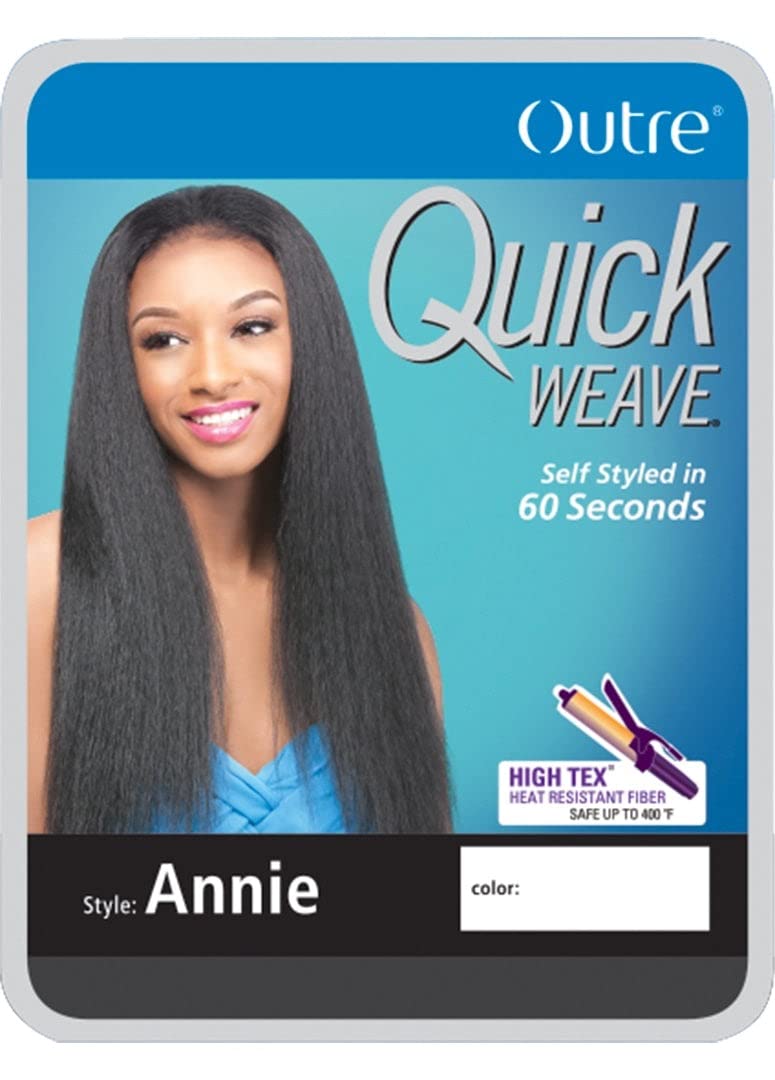 Outre Synthetic Hair Half Wig Quick Weave Annie (1 B)