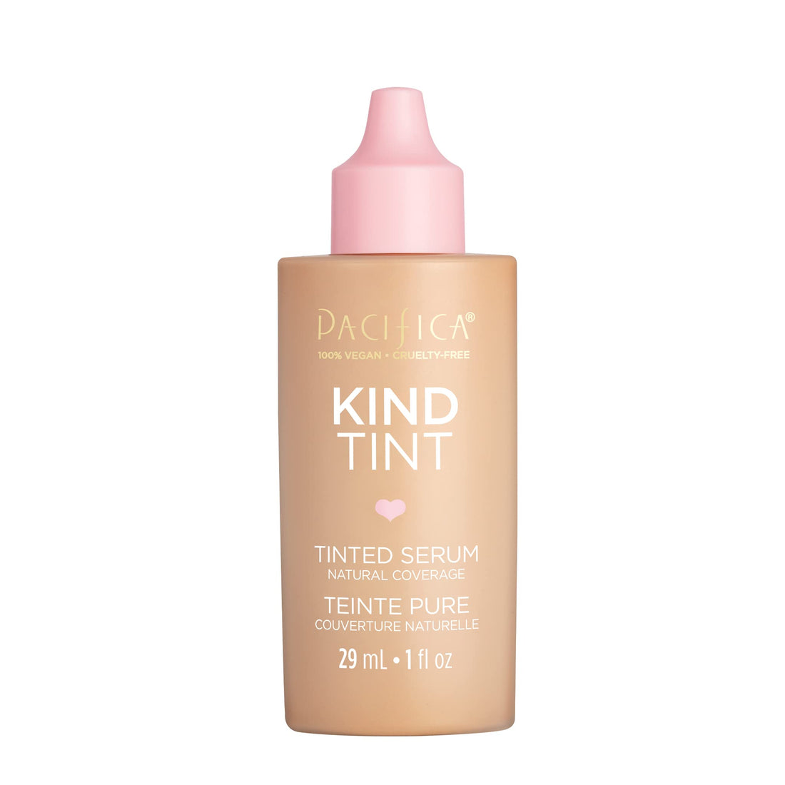 Pacifica Tinted Moisturizer – Kind Tint Serum, Lightweight Hydrating Foundation with Vegan Collagen & Hyaluronic Acid for Dewy Glow, Buildable Coverage, Vegan, 1 fl oz (Shade 17)
