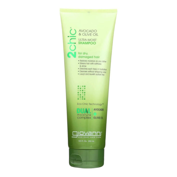 GIOVANNI Cosmetics 2chic Shampoo Avcdo & OLV, 8.5 Fl Oz (Pack of 1), Ultra-Moist (Avocado + Olive Oil), 8