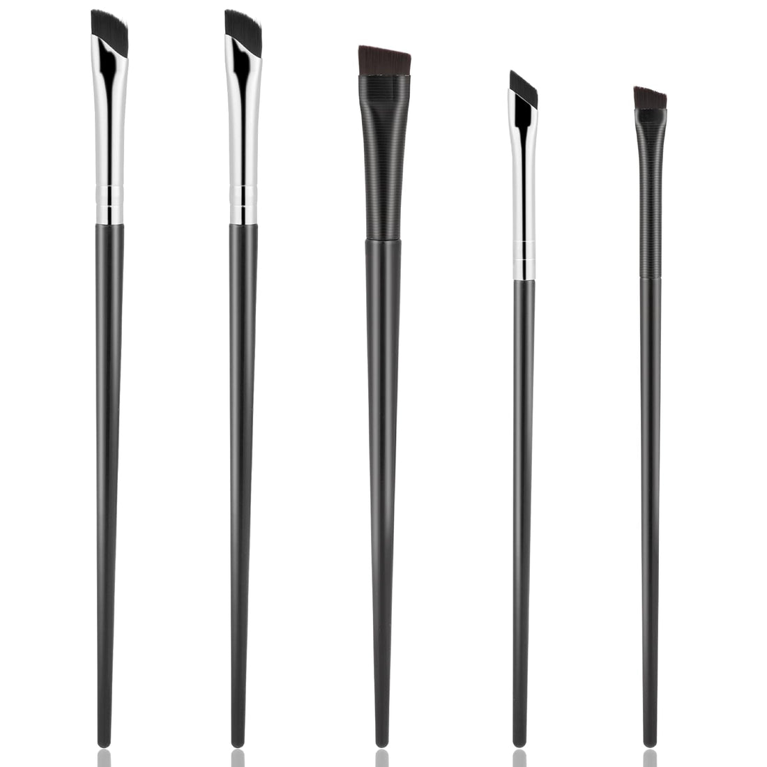5Pcs Eyeliner Brushes, Fine Angled Eye Liner Ultra thin Precision Makeup Brushes Set, Slanted Flat Angle Eyeliner Brushes for Precision Liner