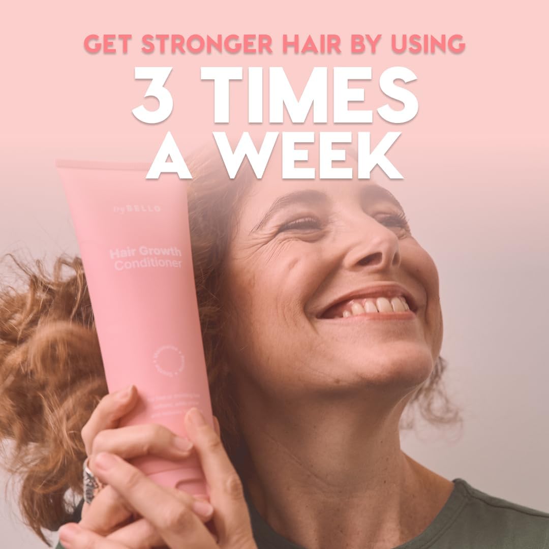 Trybello Hair Growth Conditioner | Deep Hydration & Strengthening for Thicker Hair | Aloe Vera, Turmeric, and Urucum Extract | Sulfate-Free, Vegan, Anti-Breakage Formula