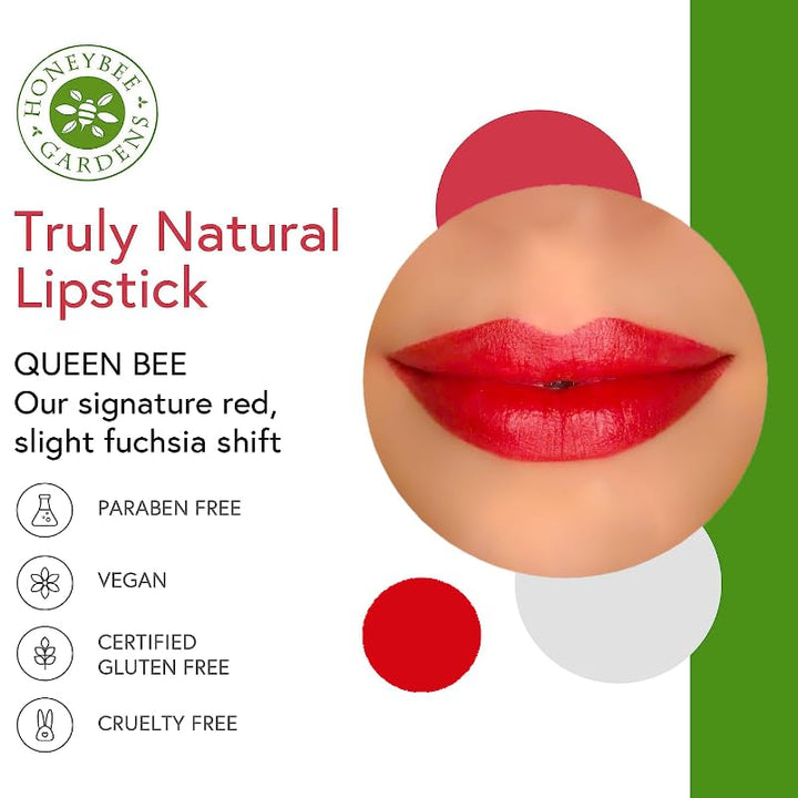 Lipstick - Truly Natural - Queen Bee Red - .13 oz by Honeybee Gardens