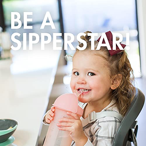 Boon Swig Toddler Silicone Straw Cup, 9 Ounces Pink