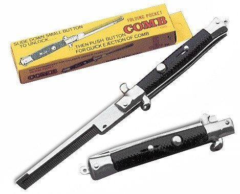Switchblade Pocket Comb - Folding Greaser Comb (By the Dozen)