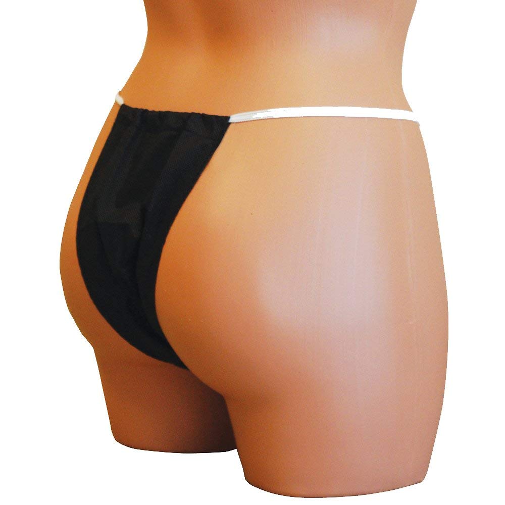 Canyon Rose Disposable Sunless Spray Tan/Spa Treatment Bikini, Single Use Ladies Undergarment, Sanitary Comfort for Salon or Spa, for Modesty and Coverage, One Size Fits Most, Black, 25 Per Pack