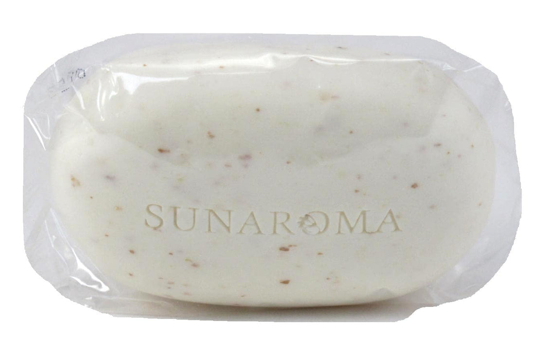 Sunaroma Oatmeal Soap with Vitamin E (4.25 oz) - 100% Vegetable Based Soap - Great for Sensitive or Eczema Prone Skin - Made in the USA, Sulfate Free