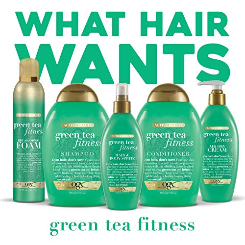OGX Active Beauty Green Tea Fitness Shampoo, 13 Ounce (1 pack)