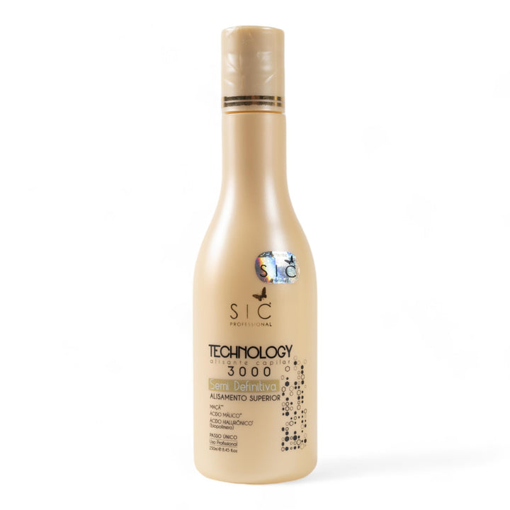 SIC Technology 3000 Brazilian Keratin Treatment (250 Ml) - Professional Hair Smoothing with Murumuru Butter & Currant Seed Oil for Long-Lasting, Frizz-Free, Silky Hair