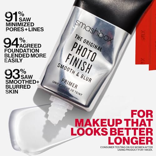 Smashbox The Original Photo Finish Smooth & Blur Makeup Primer | Vitamin E + Oil Free, Travel Size, 0.34 Fl Oz