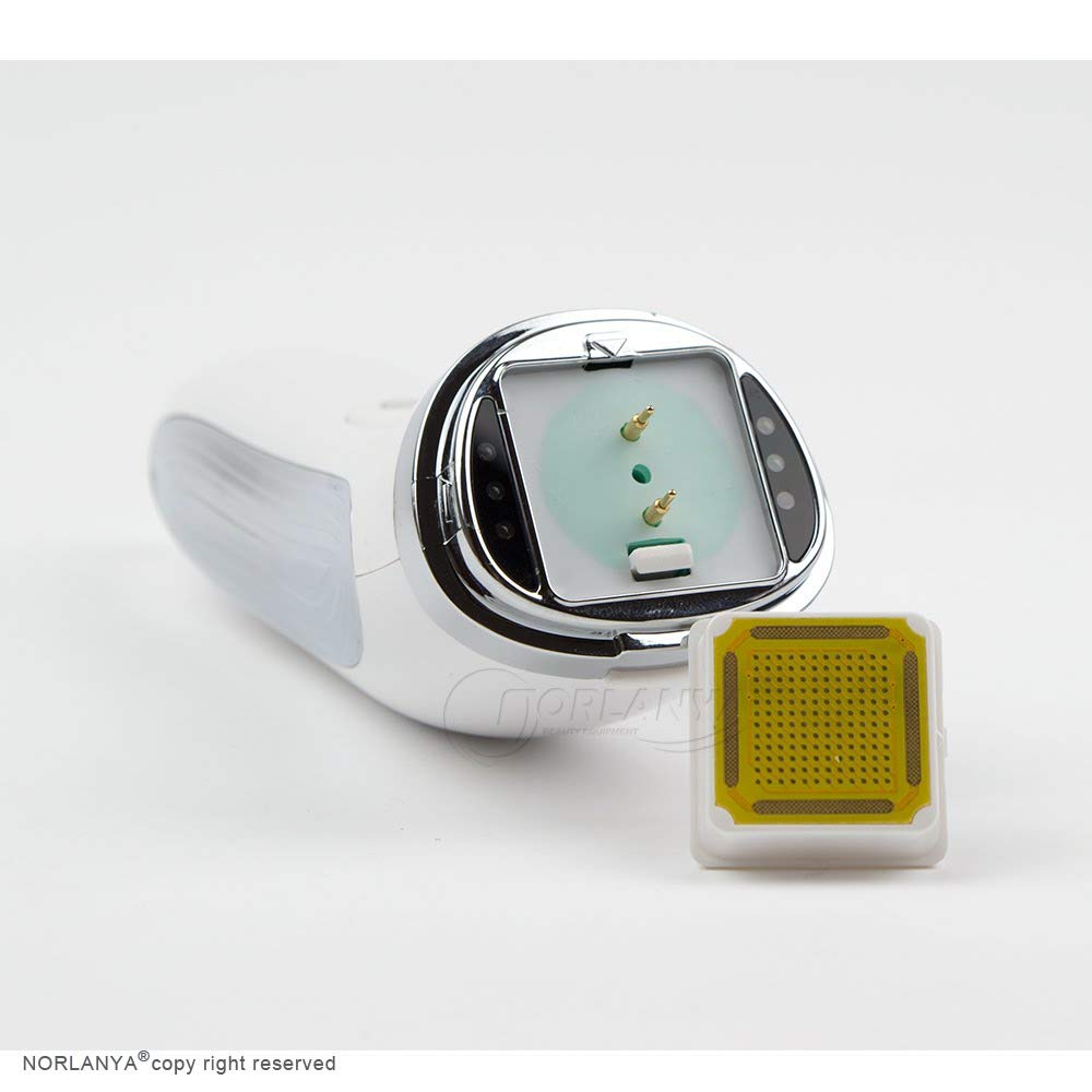 NORLANYA Mini Anti-aging Dot Matrix SkinLift Device, Wrinkle Reduction Face Lifting Machine (Platinum Head, Gold Head, Charging Dock)