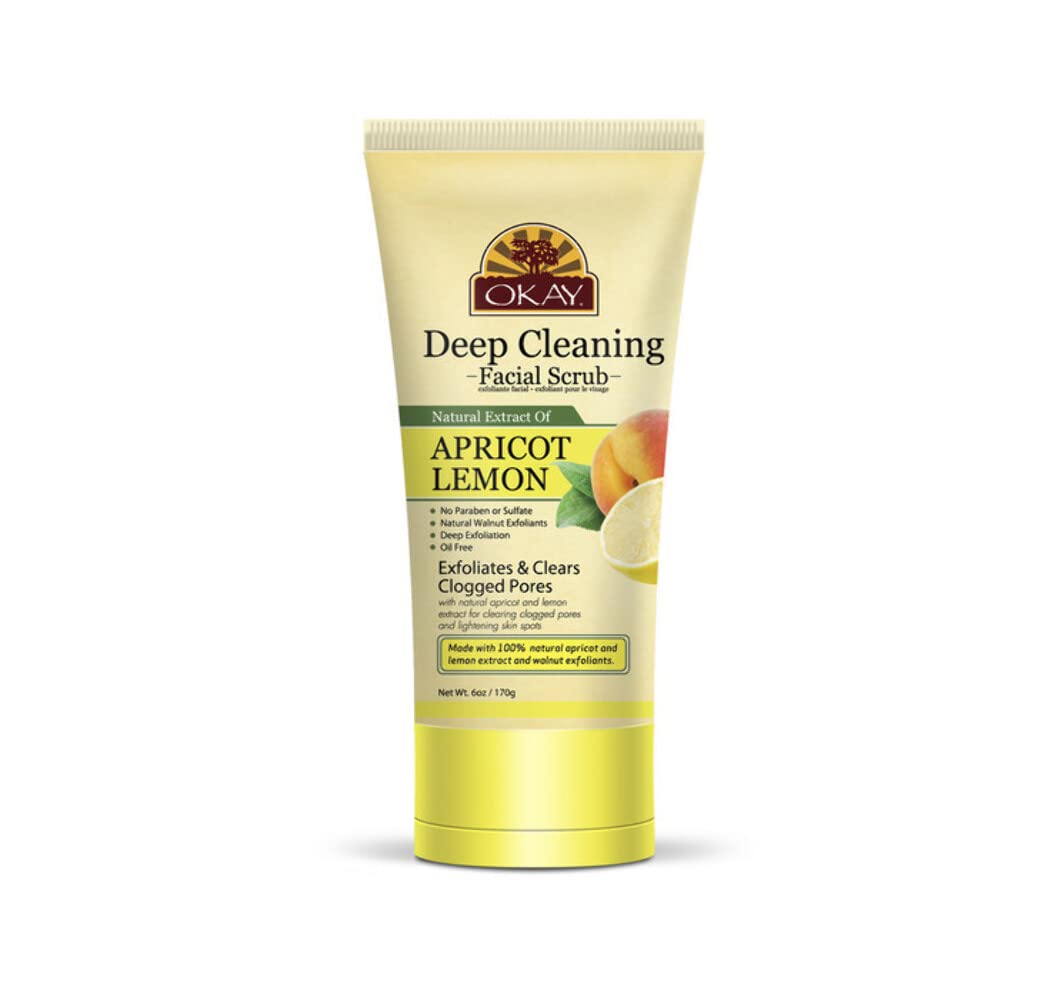 Okay Apricot and Lemon Facial Scrub, 6 Ounce