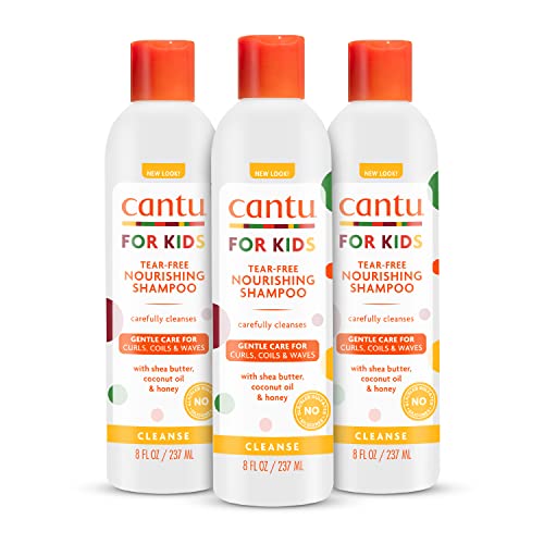 Cantu Care for Kids Tear-free Nourishing Shampoo with Shea Butter, 8 fl oz (Pack of 3)
