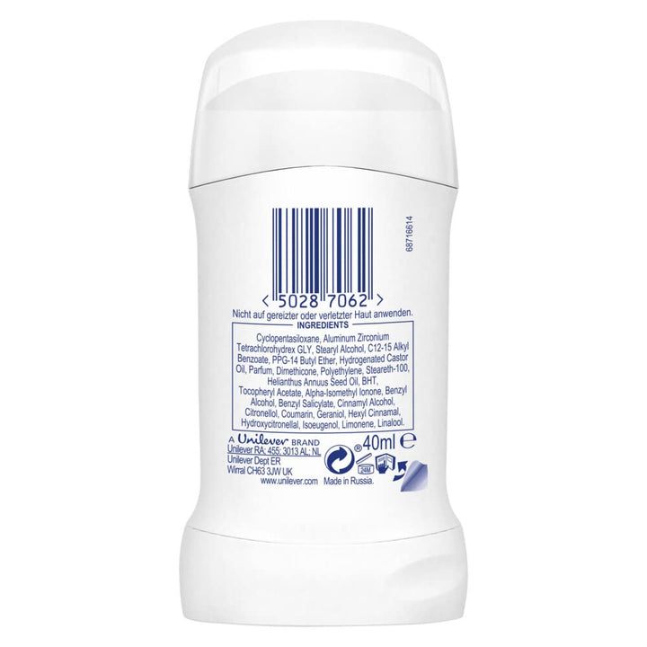 Dove Unisex Invisible Dry Stick Anti-Perspirant Deodorant Roll On 40Ml (black), Pack Of 1