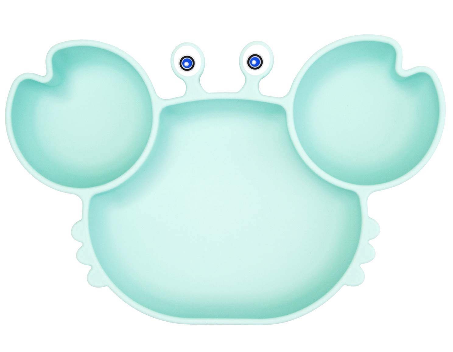 Silicone Suction Plate for Toddlers - Self Feeding Training Divided Plate Dish and Bowl for Baby and Toddler, Fits for Most Highchairs Trays, BPA Free Microwave Dishwasher Safe
