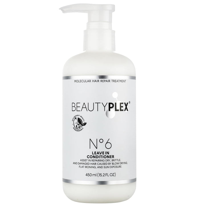 Beautyplex No 6 Leave in conditioner | Molecular Hair Repair Treatment Fino | Hair Mask | Strengthens, Nourishes, Moisturizes & Repairs Hair Structure. Softness, Frizz Control. 450ml. (15.2 oz)