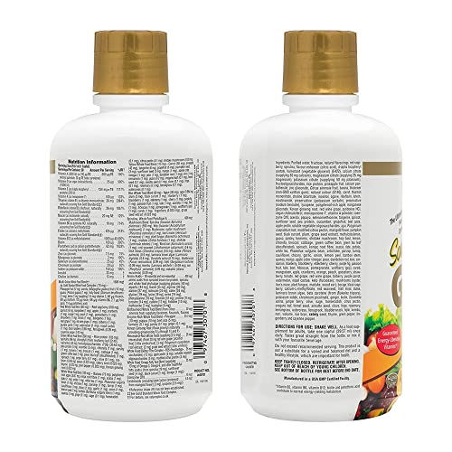 Natures Plus Source of Life Gold Multivitamin Liquid - 30 oz - with Vitamins D3, B12 & K2 - Blood, Bone & Immune Support - Vegetarian & Gluten Free - 30 Servings