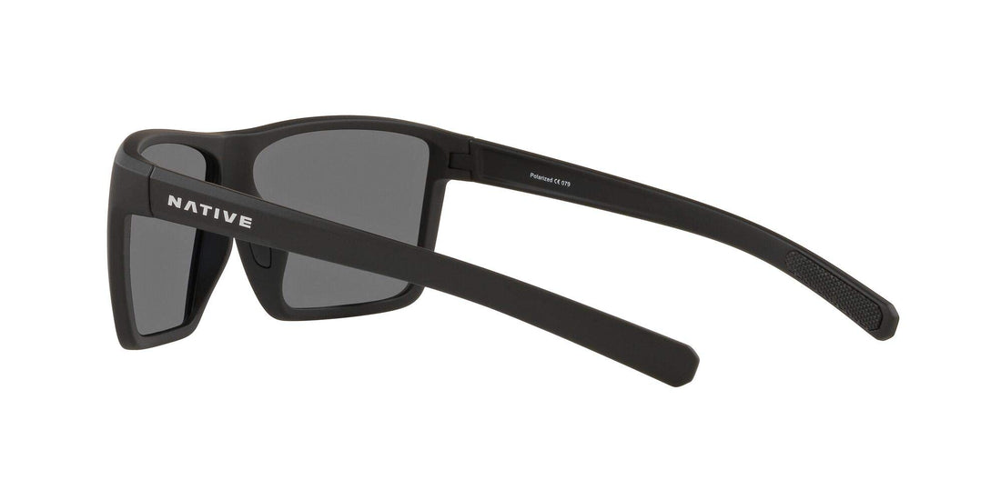 Native Eyewear XD9023 Wells XL Sunglasses, Matte Black/Grey, 64mm