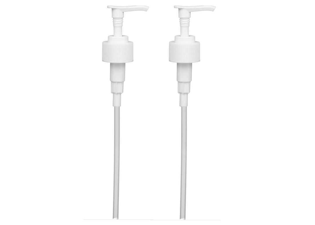Speak Naturals White Soap and Lotion Pump, Fits Most 32oz Castile Soap Bottles, 28/410 Neck, 5cc Dispensed Per Pump (2 Pack)
