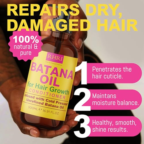 Batana Oil Shampoo and Conditioner Set | Raw Organic Batana Oil for Hair Growth | Clarifying & Thickening Treatment for Thinning Hair | Shampoo and Conditioner for Men & Women