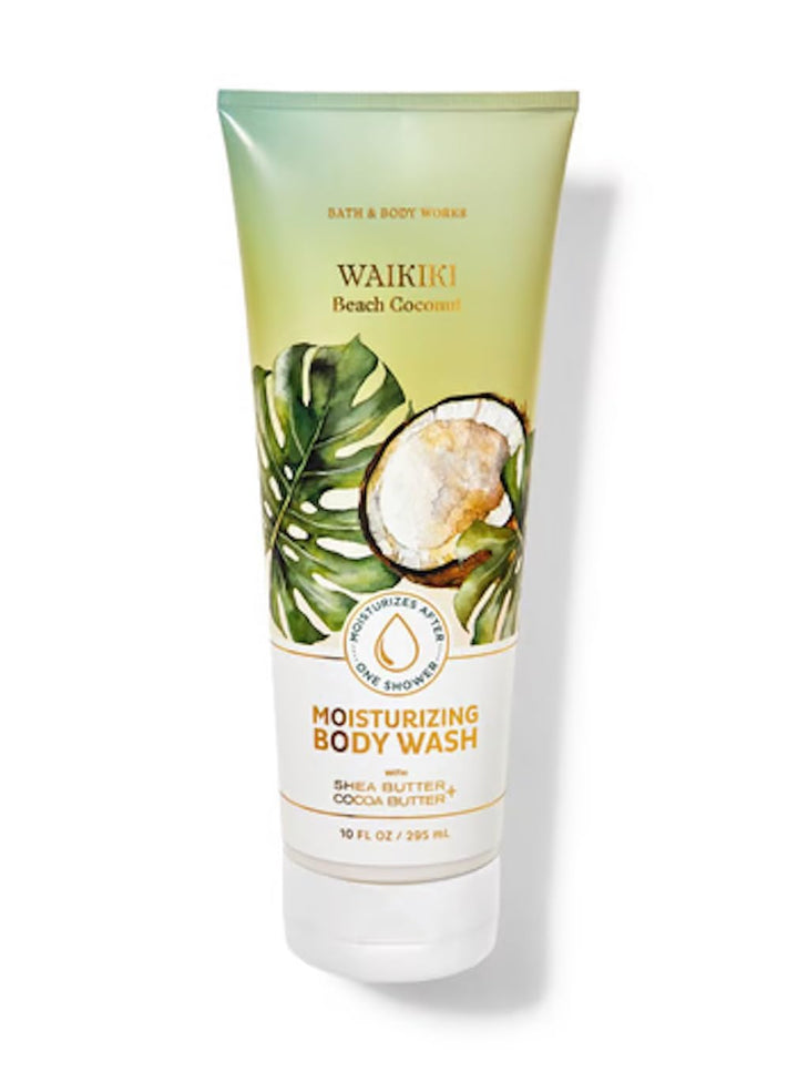 Bath and Body Works Waikiki Beach Coconut Moisturizing Body Wash 10 oz (Waikiki Beach Coconut)