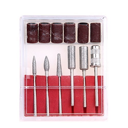 Nail Art Drill Kit File Professional Electric Manicure Pedicure Drill Sander Pen Nail Art Grinder with Multi Sanding Bits and Power Adapter (Black)