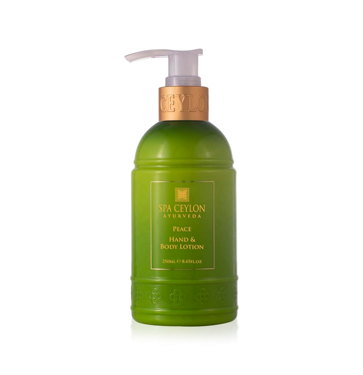 SPA CEYLON Peace Hand and Body Lotion | Calming Herbal Moisturizer with Coconut, Almond & Lemongrass | Gentle & Soothing for All Skin Types