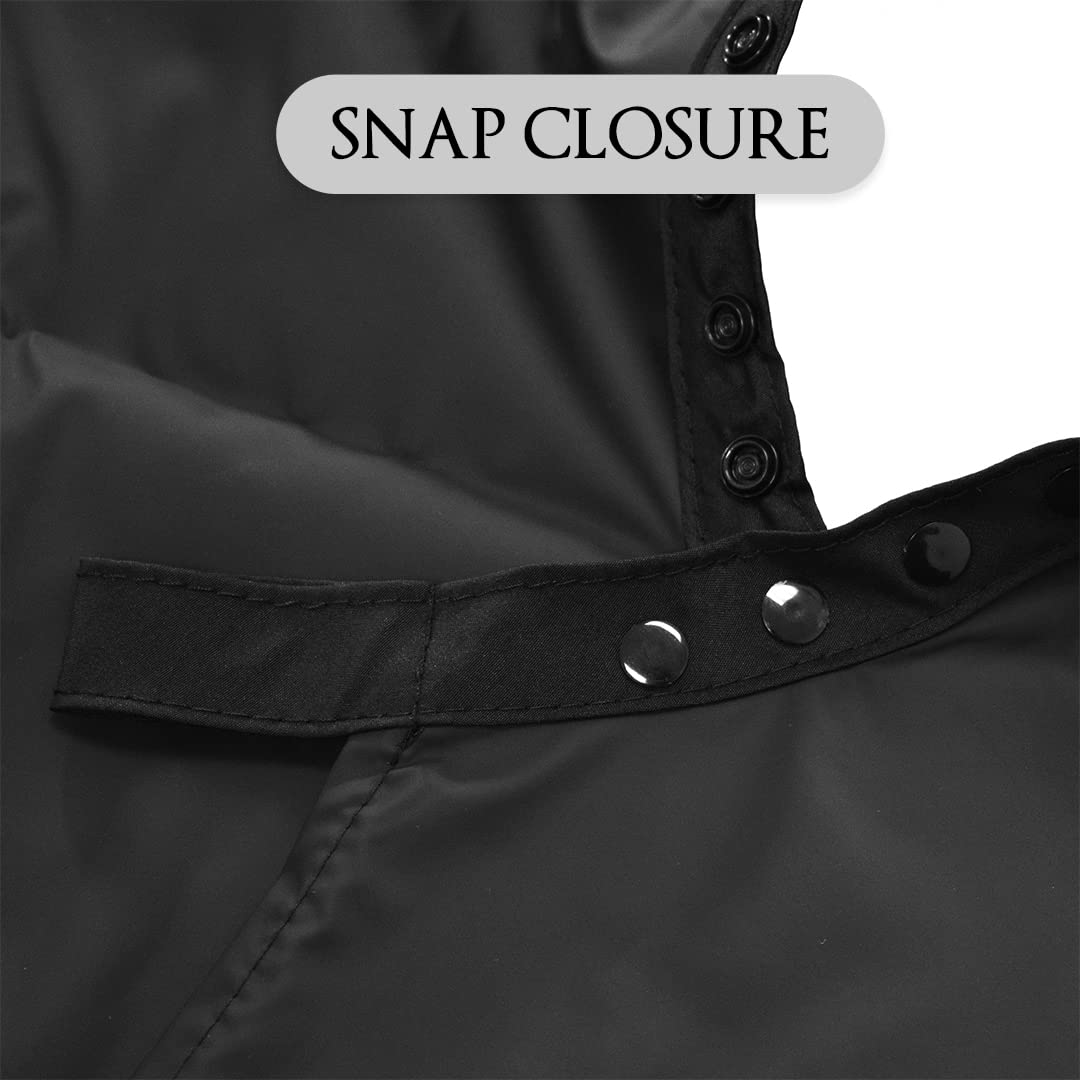 Betty Dain Signature Cosmix Coloring / Styling Cape with Chemical-proof Panel, Black