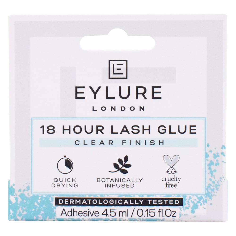 Eylure 18 Hour Lash Glue,Latex Free, CLEAR