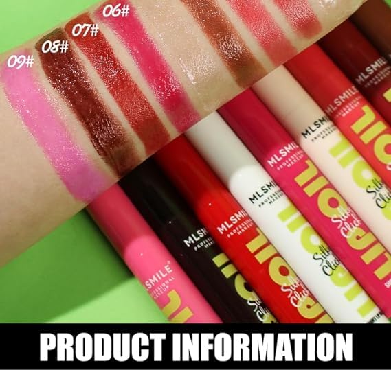 3 Colors Fat Lip Oil Click Slick,Non-stick and High Pigment Lip Glow Oil, Lightweight Lip Plumper with Coconut Oil,Moisturizing and Long-lasting Lip Balm (Set: A)