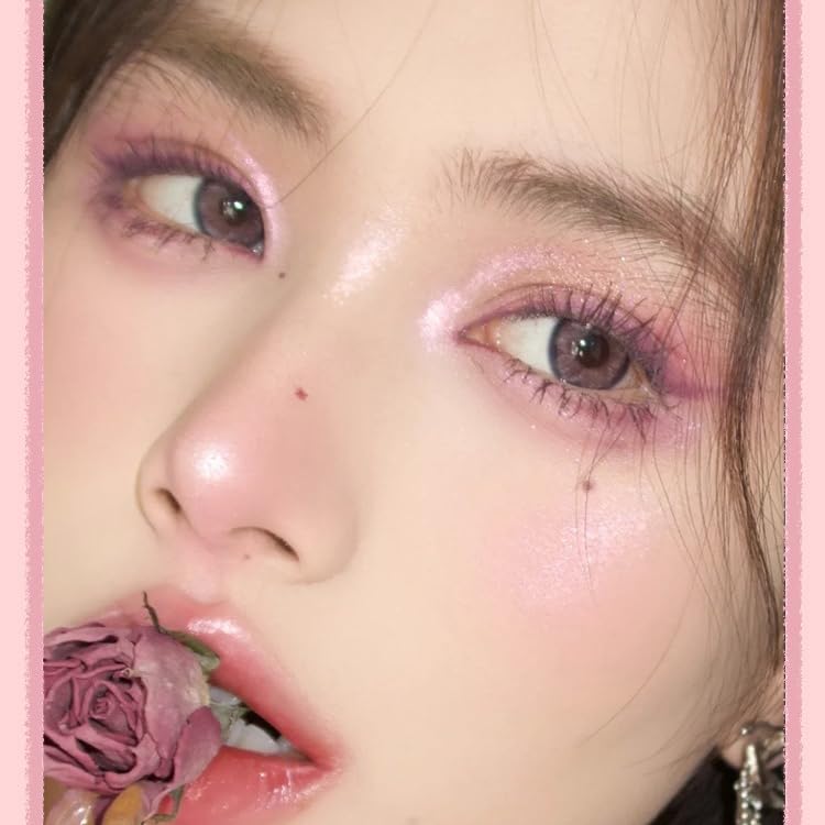 TKDKSFD 9 Color Eye Shadow Palette Shiny Matte Eye Pigment Lasting Eye Makeup Charming Eye Cosmetic Glitter Pearly Eyeshadow Rose Gray