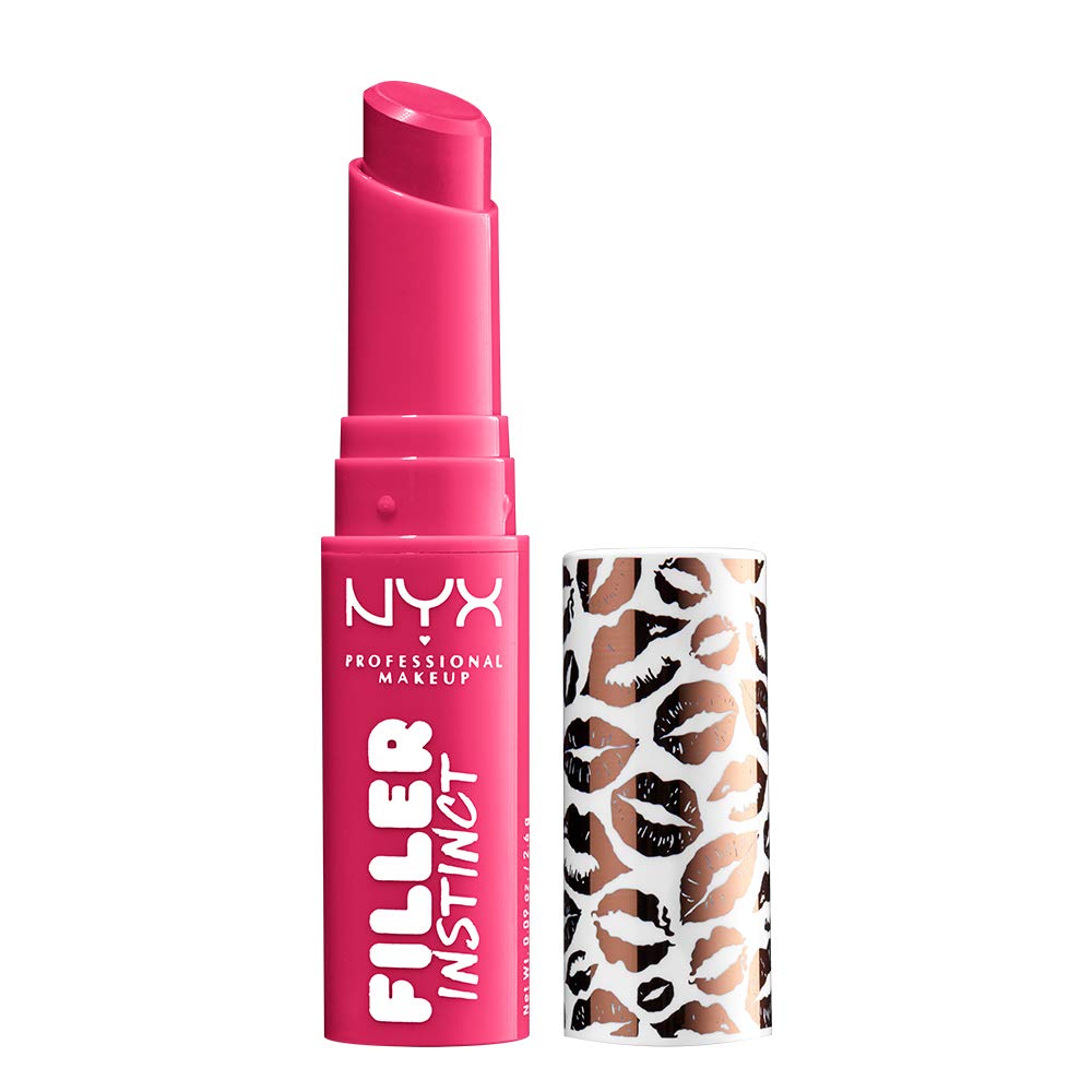 NYX Professional Makeup Filler Instinct Plumping Lip Color, Lip Balm, Glossy - Juicy Pout (Cherry Red)
