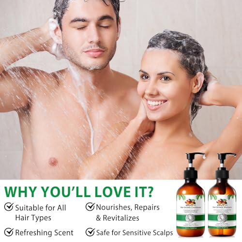 Batana Oil Shampoo and Conditioner Set - Thickening Hair Products for Women and Men with Raw Organic Batana Oil for Hair Growth - Paraben and Silicone Free, 2 x10.56 Fl Oz