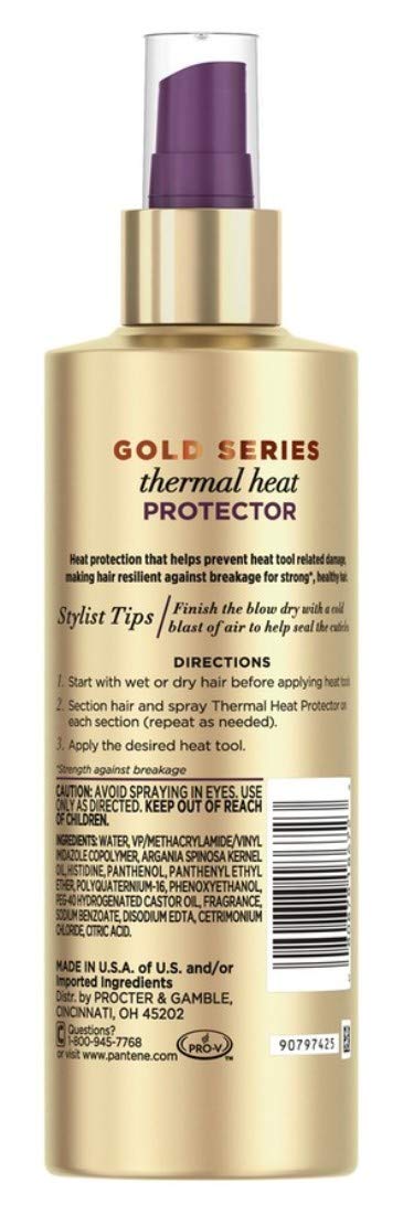 Pantene Gold Series Thermal Heat Protector 6.4 Ounce Pump (Pack of 2)